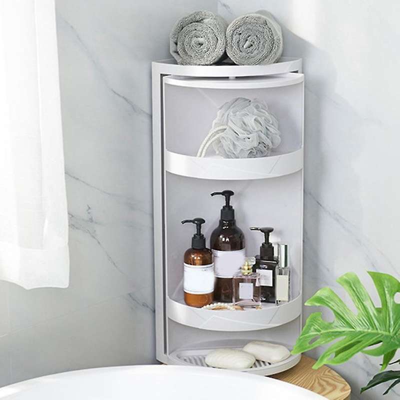 Bathroom Organizer Accessories Toilet Rotating Cabinet Storage Rack Plastic Multifunction Shower She