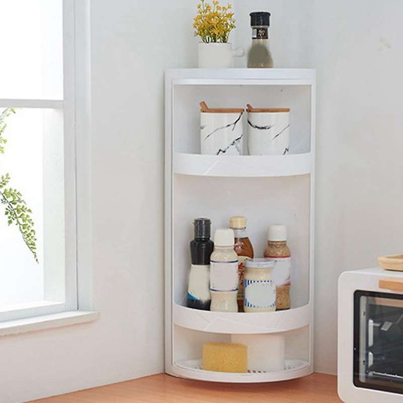 Bathroom Organizer Accessories Toilet Rotating Cabinet Storage Rack Plastic Multifunction Shower She