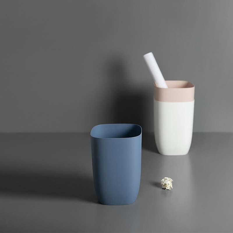 Bathroom Trash Bin Small Office Can Plastic Waste Paper Rubbish Bin Modern Bin for Bathroom Bedroom