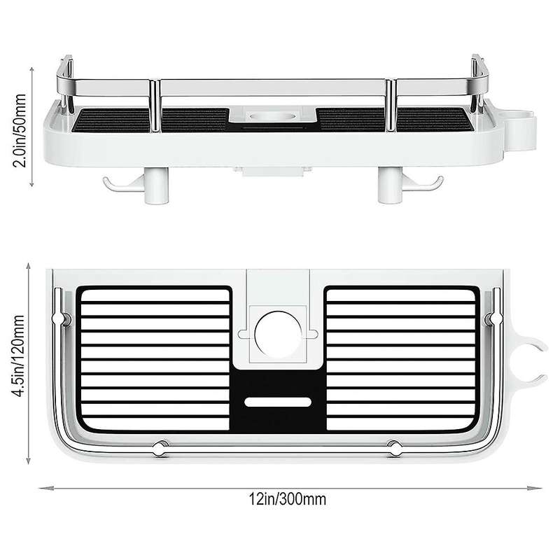 Bathroom Shower Shelf, No Drilling Shower Holders Shower Hanging Bathroom Organiser for Shower Head