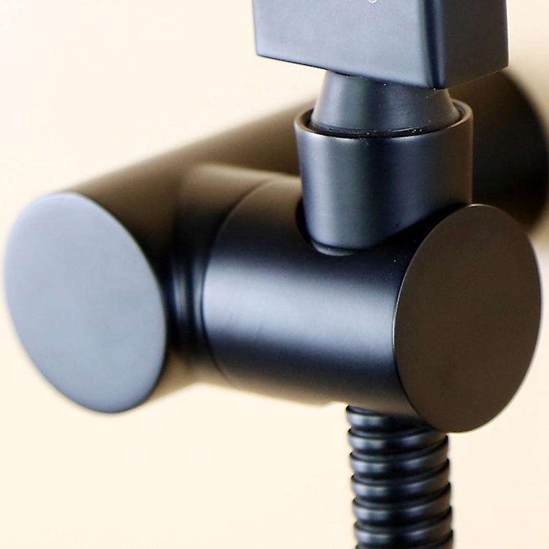 Bathroom Shower Head Bracket Brass Wall-mounted Black Durable Portable Shower Holder Bath Accessori