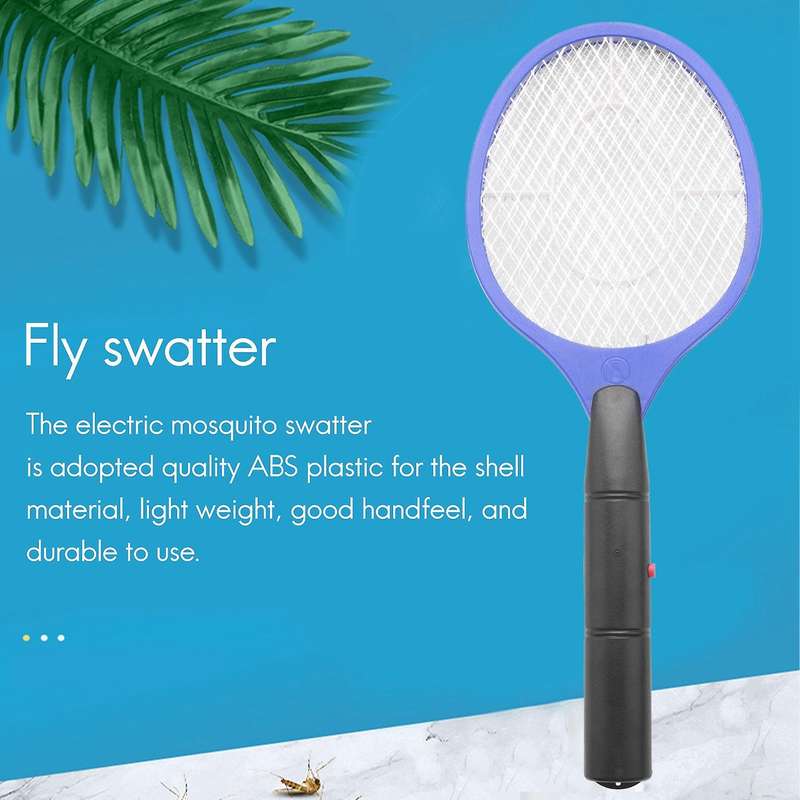 Batteries Operated Hand Racket Electric Mosquito Swatter Insect Home Garden Pest Bug Fly Mosquito S
