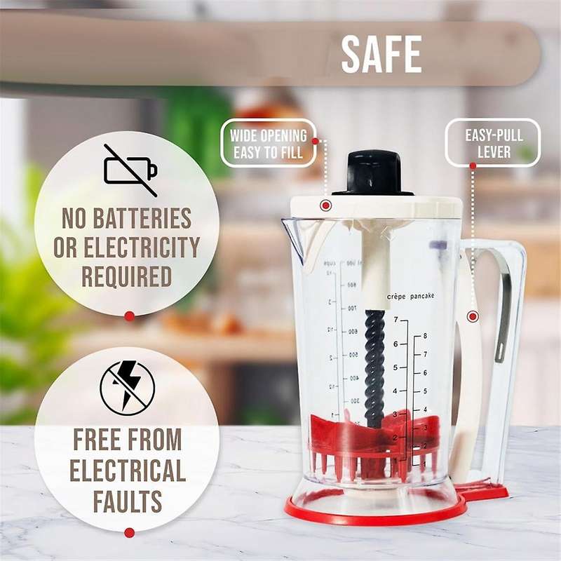 Batter Mixer and Dispenser -Pancake Batter Dispenser - Pancake Dispenser - Batter Dispenser with Squ