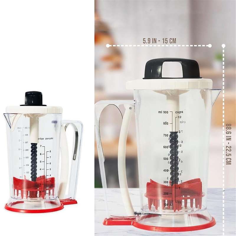 Batter Mixer and Dispenser -Pancake Batter Dispenser - Pancake Dispenser - Batter Dispenser with Squ