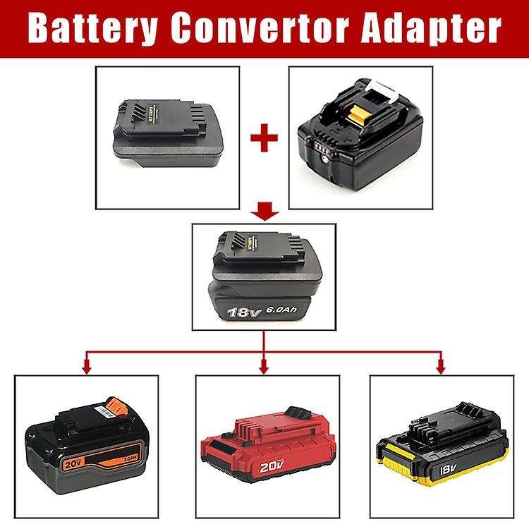 Battery Adapter for 18V Lithium Battery Converted to 18V 20V Battery Converter