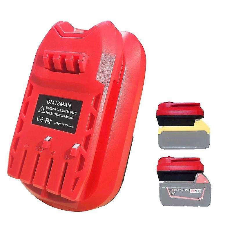 Battery Adapter for Craftsman 20V Cordless Tools,DM18MAN Adaptor for De-Walt 20V/Mil-Waukee 18V Li-