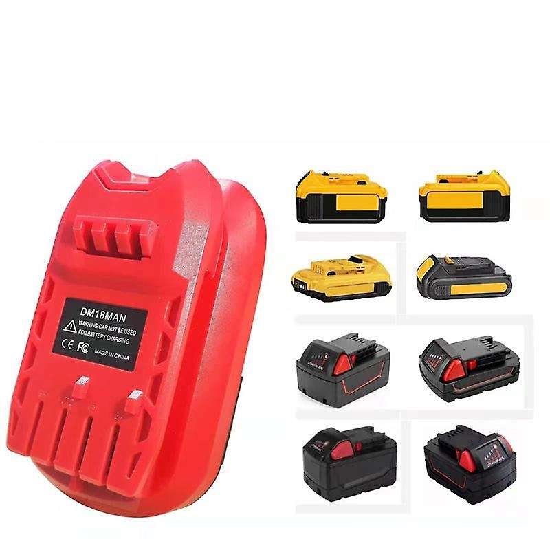Battery Adapter for Craftsman 20V Cordless Tools,DM18MAN Adaptor for De-Walt 20V/Mil-Waukee 18V Li-