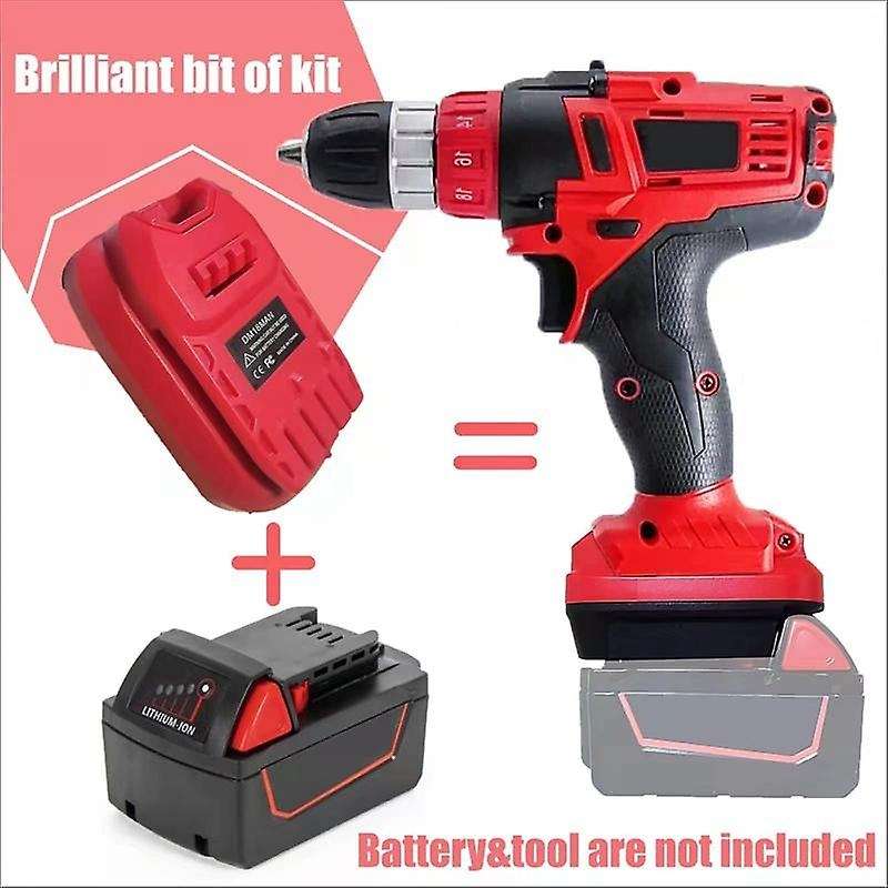 Battery Adapter for Craftsman 20V Cordless Tools,DM18MAN Adaptor for De-Walt 20V/Mil-Waukee 18V Li-