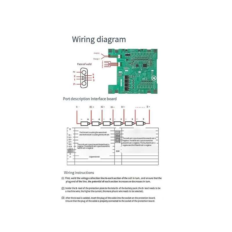 Battery Bms for Mini Pro Balancing Scooter Vehicle Accessories 54v Lithium Battery Pcb Protection B