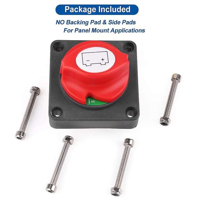 Battery Disconnect Switch Master Cut Shut Off Switch 12v 24v 48v for Marine Boat Rv Waterproof Batt