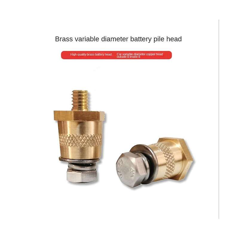 Battery Pole Adapter 1 Pair, M6 Battery Pole Battery Pole Terminals, Battery Pole Clamp for Lithium