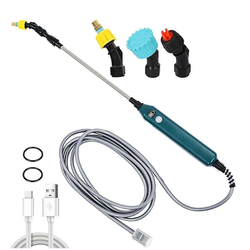 Battery Powered Wand, Electric Sprayer with Power Display, 3 Nozzles and 16.4FT/5M Hoses, Power Disp