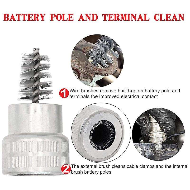 Battery Terminal Anti Corrosion Washers Protector Fiber and Cleaning Brush-2Pcs for Car Marine Boat