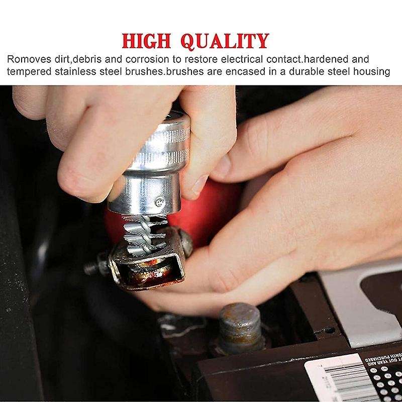 Battery Terminal Anti Corrosion Washers Protector Fiber and Cleaning Brush-2Pcs for Car Marine Boat