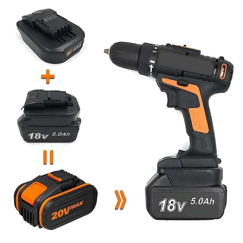 Battery Tool Converter Adapter for 18v Lithium Battery to 20v 4-pin