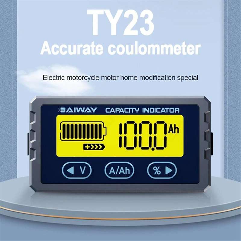 Battery Tester 8V-120V 100A Coulomb Meter Capacity Indicator Lithium Ion Detector Coulomb Meter Volt