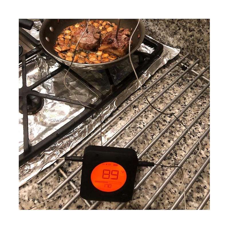 Bbq Cooking Food Thermometer Bluetooth Smart Safe Grill Thermometer with Timer Temperature Alarm for