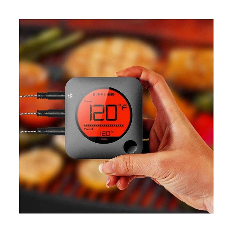 Bbq Cooking Food Thermometer Bluetooth Smart Safe Grill Thermometer with Timer Temperature Alarm for