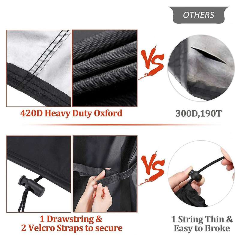 BBQ Cover, Waterproof 420D Heavy Duty Oxford Fabric Outdoor Dustproof Gas Grill Cover for BBQ Access