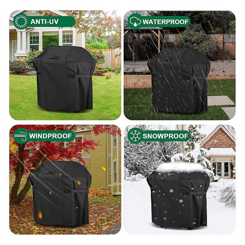 BBQ Cover, Waterproof 420D Heavy Duty Oxford Fabric Outdoor Dustproof Gas Grill Cover for BBQ Access