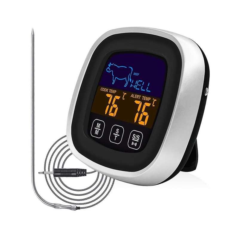BBQ Cooking Food Thermometer Digital BBQ Oven Meat Cooking Grill Thermometer with Timer Temperature