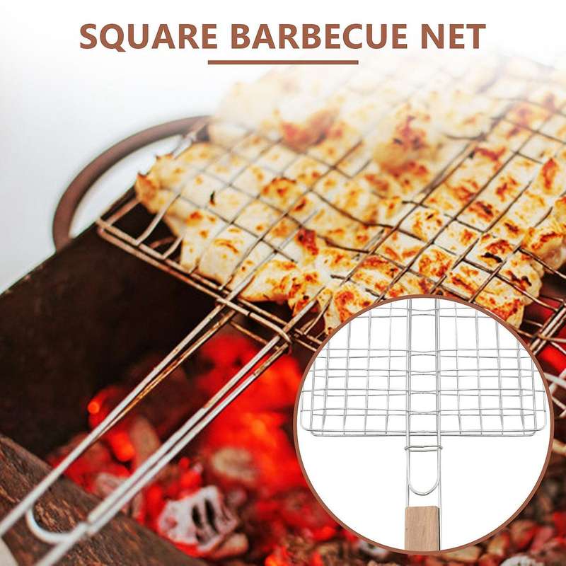 Bbq Net Basket Grilling Baskets for Fish Folding Vegetable Barbecue Wire Grid Rack Bbq Accessories