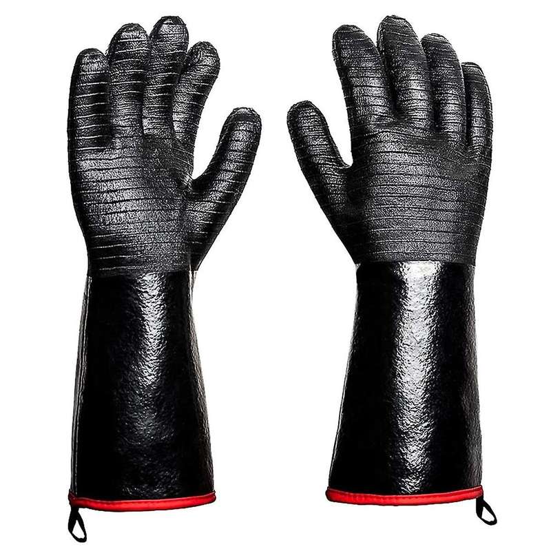 Bbq Gloves - 1472f Thicken Heat Resistant Gloves W/s-hook 14 In Kitchen Oven Mitts Waterproof Grill