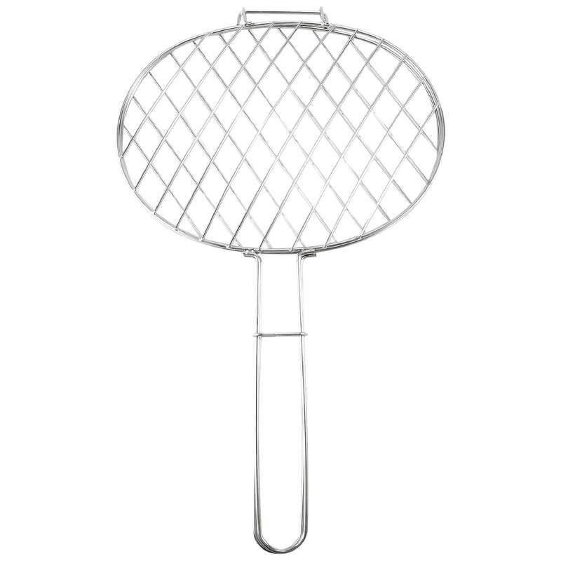 BBQ Fish Grill Basket Wire Rack with Grids Reusable Folding Grill Mesh Basket for Outdoor Garden BB