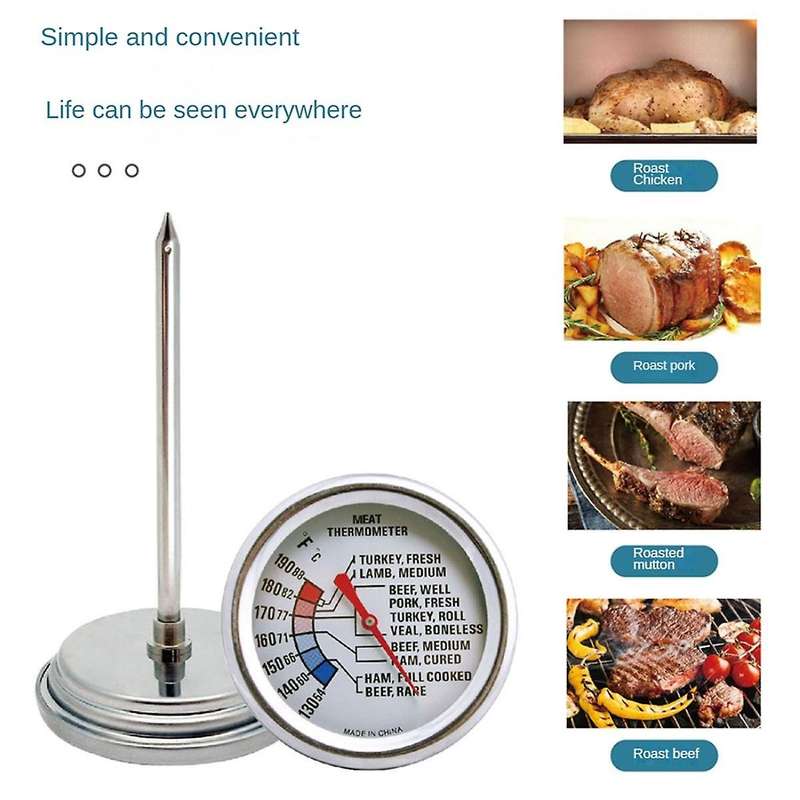 BBQ Meat Thermometer Food Grade Safe Waterproof Cooking Food Thermometer for Home Cooking Turkey Por