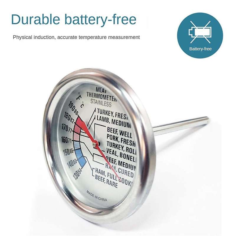 BBQ Meat Thermometer Food Grade Safe Waterproof Cooking Food Thermometer for Home Cooking Turkey Por