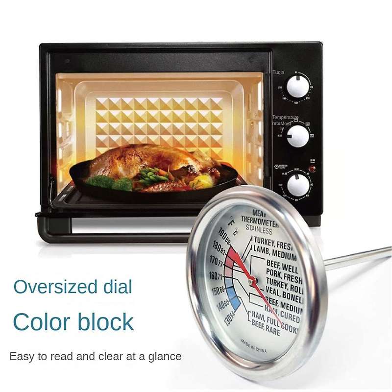 BBQ Meat Thermometer Food Grade Safe Waterproof Cooking Food Thermometer for Home Cooking Turkey Por