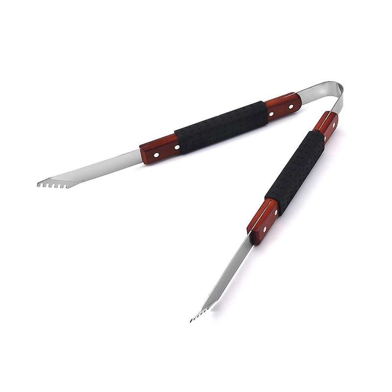 Bbq Spatula Cleaning Brush Bbq Clip Set, Rubber and Plastic Sleeve, Wooden Handle Grill Set