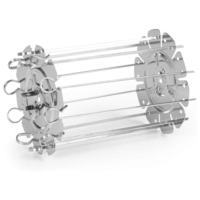 Bbq Steel Metal Roaster Rotisserie Skewers Needle Cage Kebab Maker Grill Tools
