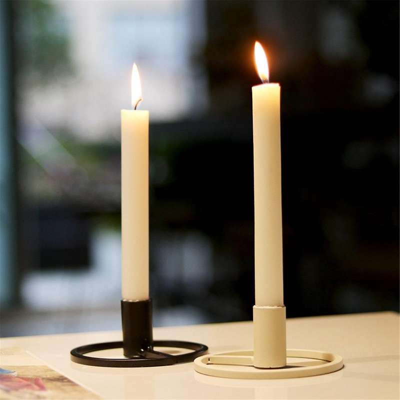 B-Candle Holders, Retro Candlesticks, Metal Geometric Vintage Candle Sticks Holder for Tables Centre
