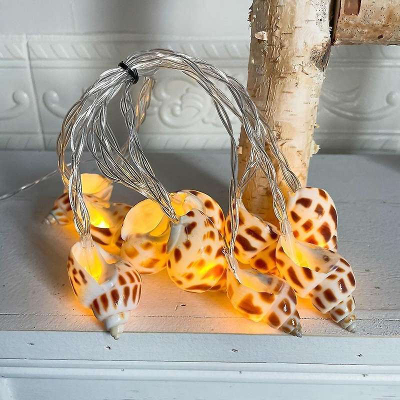 Beach Themed String Lights, LED Shells and Conches, Decorative Lights, Holiday Lights and Atmosphere