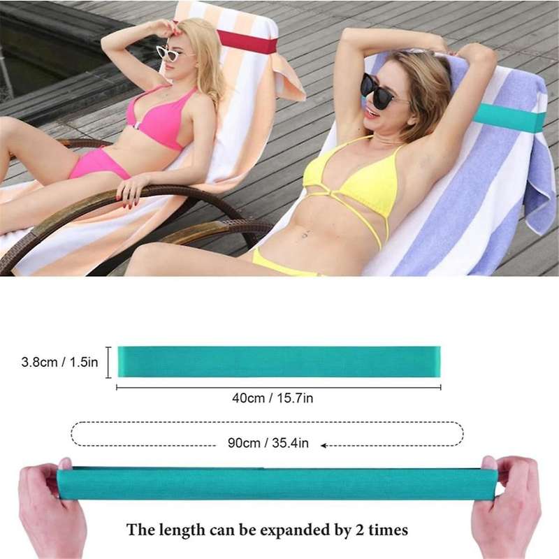 Beach Towel Bands (4 Pack),Beach Chair, Pool Chairs & Cruise Ship Essentials,the Better Towel Chair