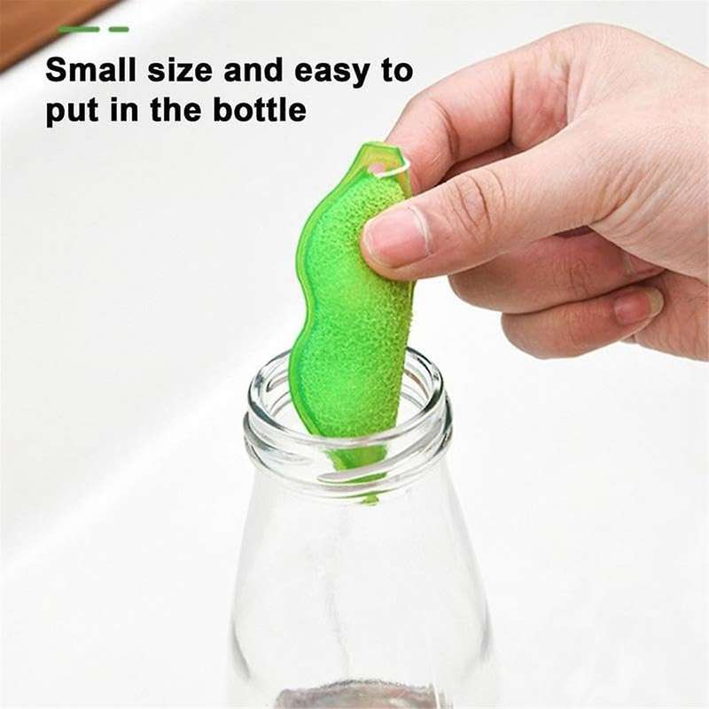 Beans Bottle Cleaner, Bottle Cleaning Sponge, Beans-Shaped Bottle Cleaning Sponge, Reusable Bottle C