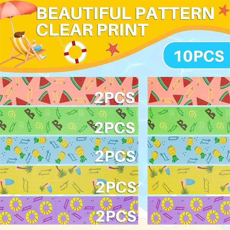 Beach Towel Bands, 10 Pack Towel Bands for Beach Cruise Chair Towel Clips 12 X 2 in for Holding Beac