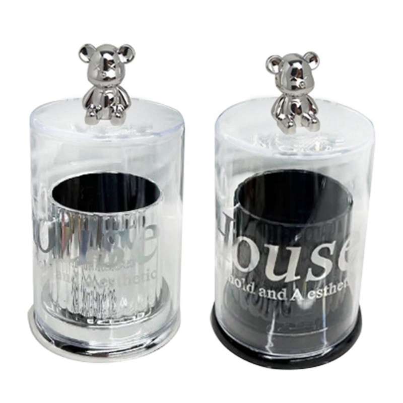 Bear Toothpick Box Cotton Swab Storage Box Toothpick Holder Container Toothpick Dispenser Kitchen St