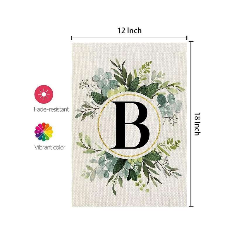 Beauty B Garden Flag Floral 12x18 Inch Double Sided for Outside Small Burlap Family Last Name 3pcs