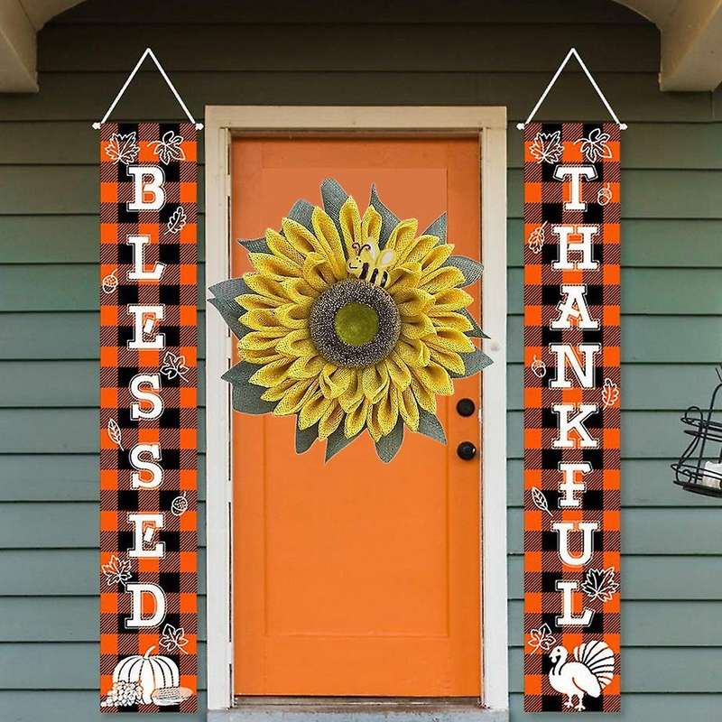 Bee Sunflower Wreath Artificial Wreath Welcome Brand Garden Decoration Simulation Wreath Autumn Harv