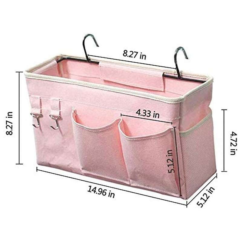 Bedside Storage Pocket,Bedside Hanging Storage Bag for Organizing Mobile Phone,Magazine,Glasses,Pin