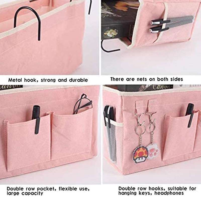 Bedside Storage Pocket,Bedside Hanging Storage Bag for Organizing Mobile Phone,Magazine,Glasses,Pin