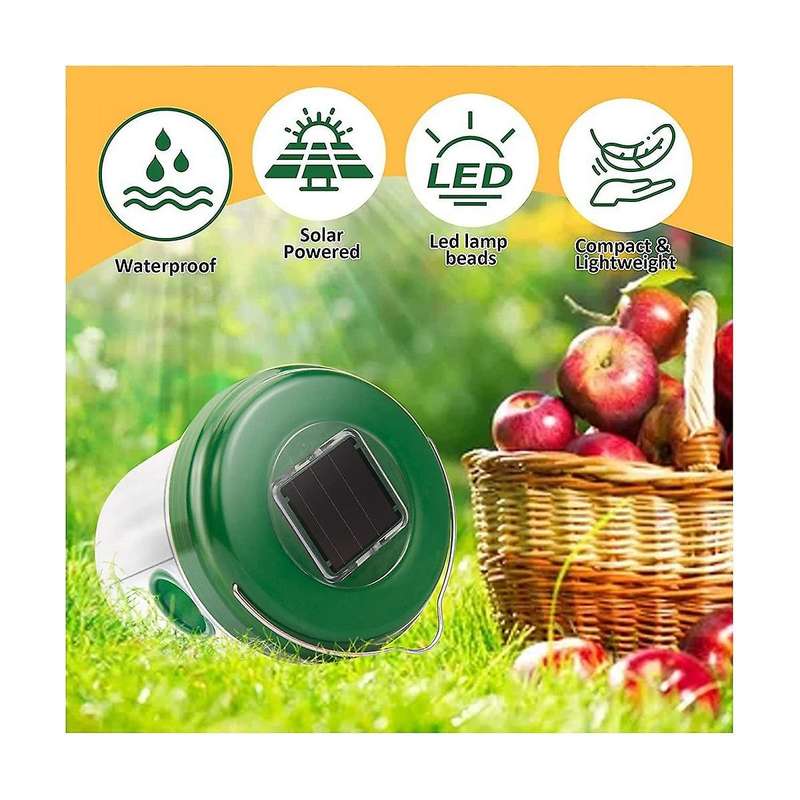 Bee Trap for Outdoors Solar Powered with Led Light,hanging Design Bee Trap Reusable, Insect Traps F