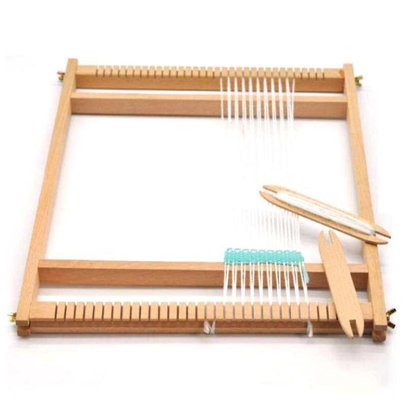 Beech Wood Weaving Loom Knitting Tool Sweater Scarf Tapestry Coil Stick DIY Crafts Making Tools
