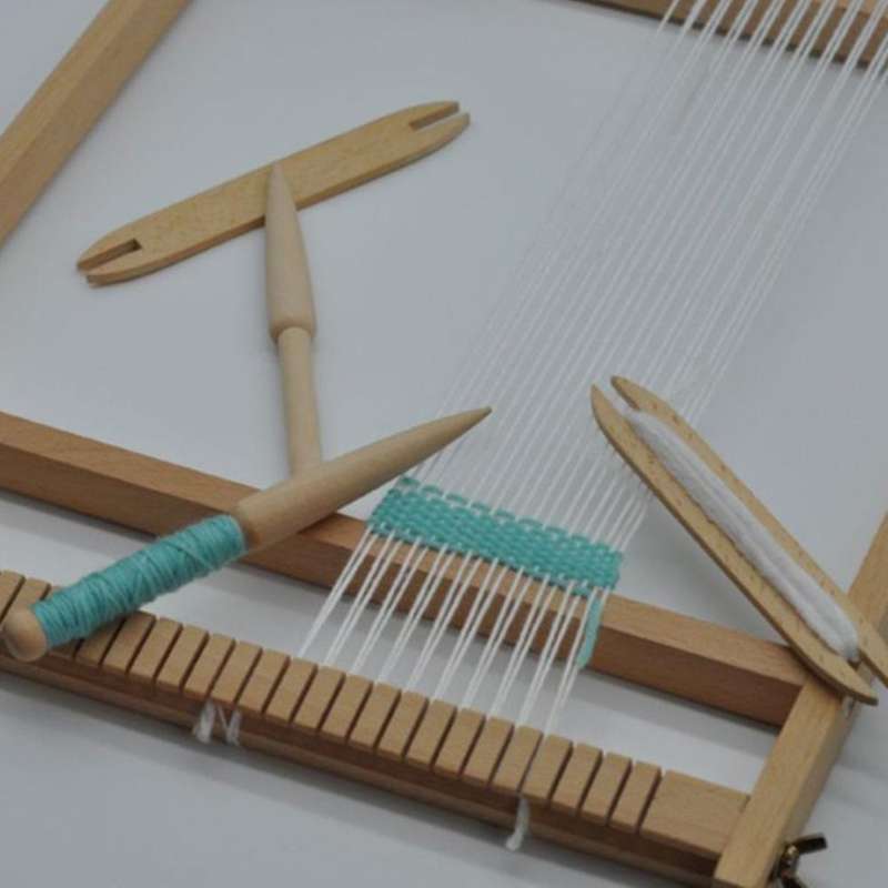 Beech Wood Weaving Loom Knitting Tool Sweater Scarf Tapestry Coil Stick DIY Crafts Making Tools