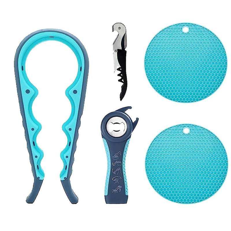 Beer Bottle Opener 5-In-1 Bottle Opener 4-In-1 Multi-Purpose Can Opener Set