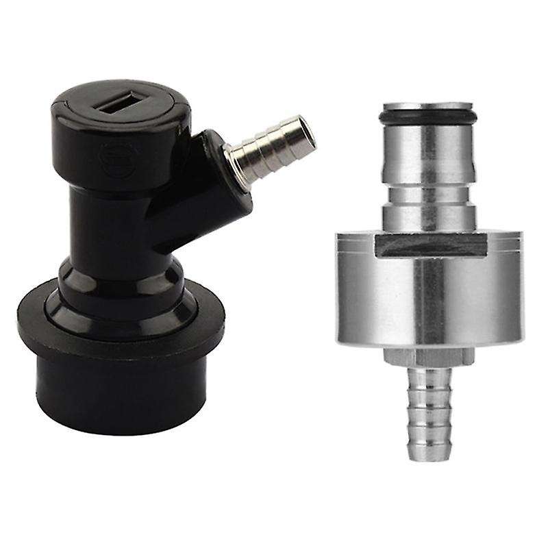Beer Brewing Carbonation Cap with 5/16Inch Barb Ball Lock Disconnect Set,Fit Cola Beer Most of Drink