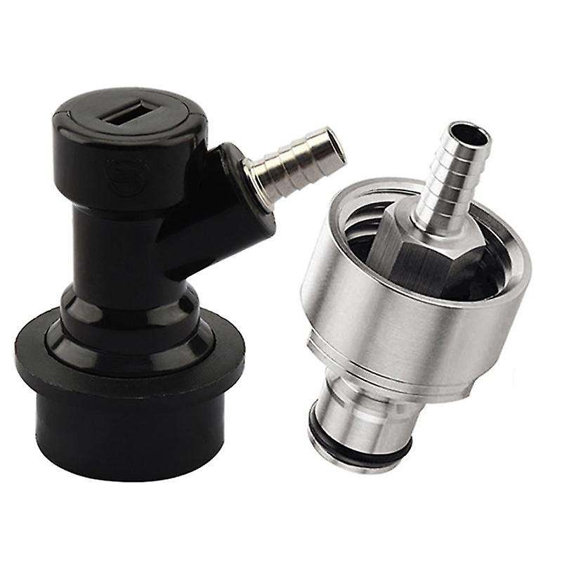 Beer Brewing Carbonation Cap with 5/16Inch Barb Ball Lock Disconnect Set,Fit Cola Beer Most of Drink
