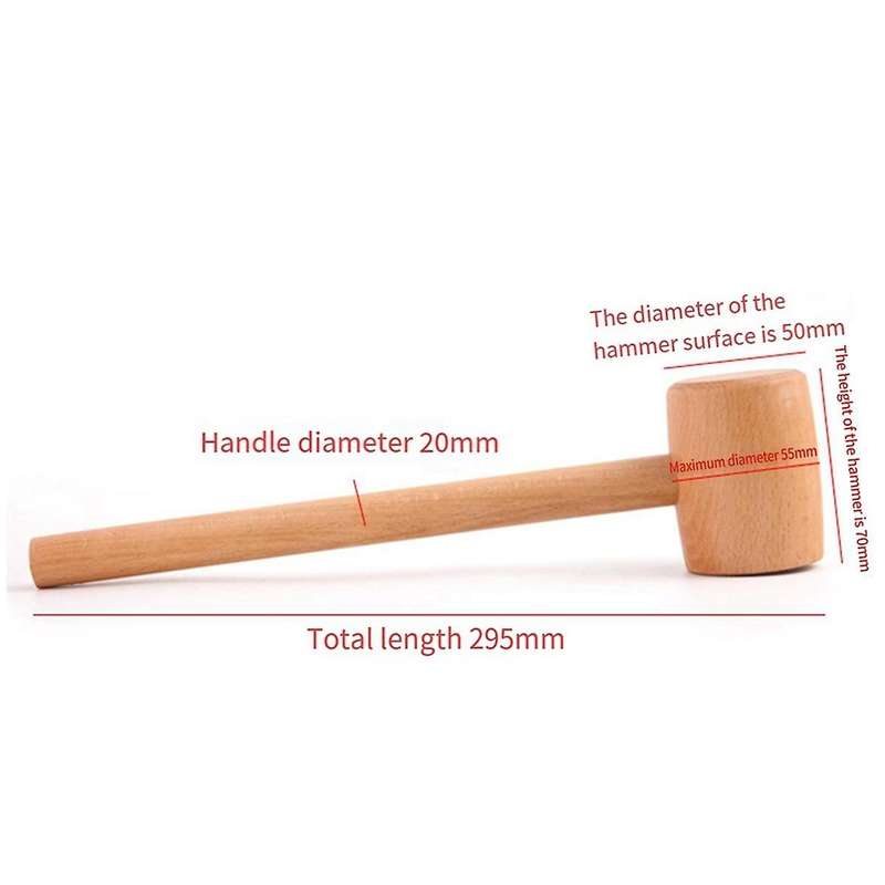Beech Wood Leather Carving Hammer Mallet Hammer DIY Leather Tools Mallet Knocking Installation Hamme